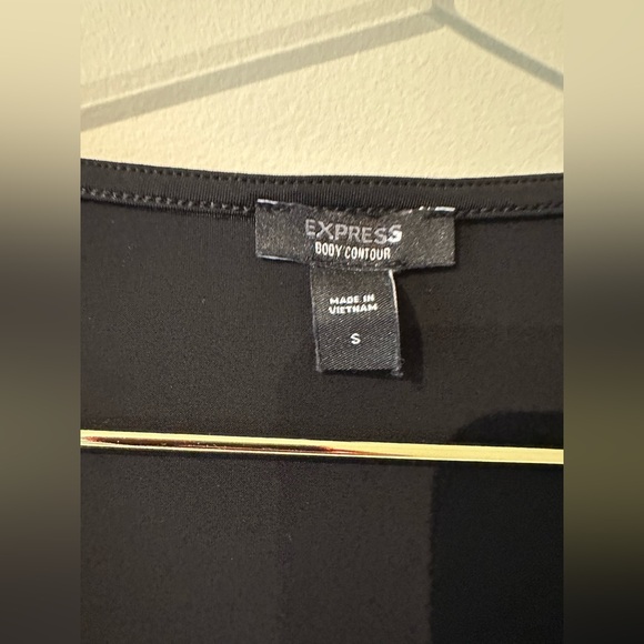 Express Black Body Contour Compression V-Neck Long Sleeve Bodysuit size Small - Picture 9 of 10
